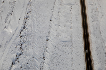 car alone in highway