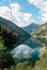 Obraz na płótnie Canvas Amazing high-mountain crystal lake in Kazakhstan
