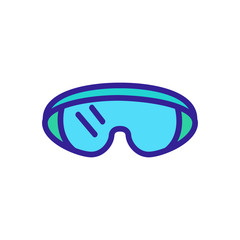 eye protection swimming mask icon vector. eye protection swimming mask sign. color symbol illustration