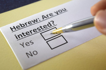 One person is answering question about hebrew.