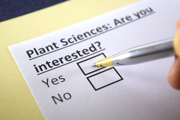 One person is answering question about plant sciences.