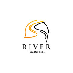 river logo icon vector isolated