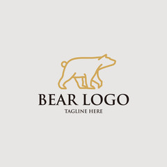 bear logo icon vector isolated