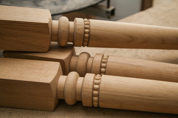 carved balusters from wood for furniture