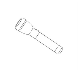 police flashlight. Illustration for web and mobile design.