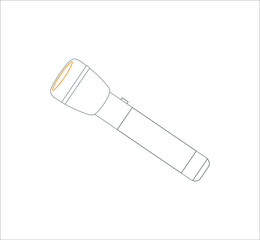 police flashlight. Illustration for web and mobile design.