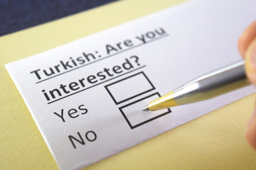 One person is answering question about turkish.