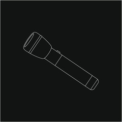 police flashlight. Illustration for web and mobile design.