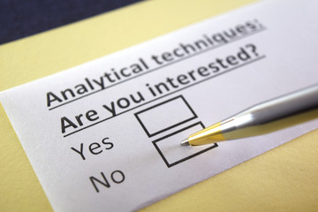 One person is answering question about analytical techniques.
