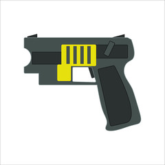 police taser pistol. Illustration for web and mobile design.