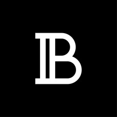 Vector Elegant Serif Logo Letter B