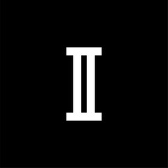 Vector Elegant Serif Logo Letter I