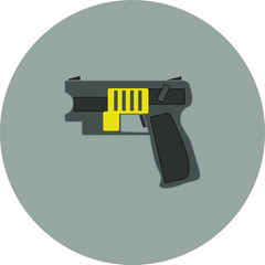 police taser pistol. Illustration for web and mobile design.