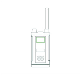 Police walkie talkie. Illustration for web and mobile design.