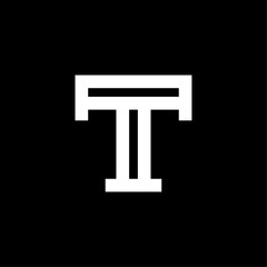 Vector Elegant Serif Logo Letter T