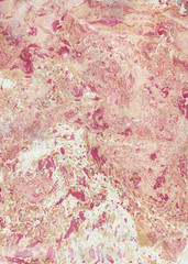 Abstract background, monotype, 
hand painted texture. Marble abstract background yellow and red shades. Nature marbling artwork texture.