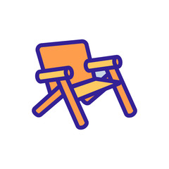 wooden armchair with armrests icon vector. wooden armchair with armrests sign. color symbol illustration