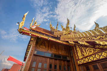 Background of Wat Pa Charoen Rat, Pathum Thani Province Dharma Practice Center 13, Buddhist people come to make merit, Khlong 11 (Sai Klang), Bueng Thonglang Subdistrict Lam Luk Ka District, Thailand