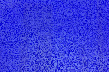 Drops of water on a green surface