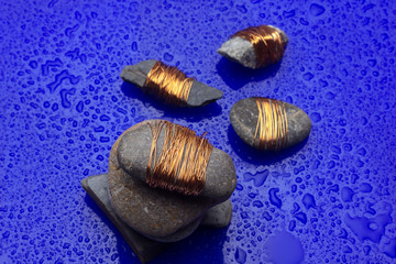 Small stones on background