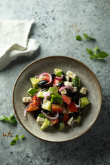 Traditional homemade Greek salad