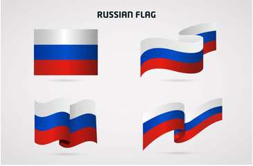 Collection of Russian Flag. Russia Independence day Design