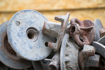 old rusty gear wheel