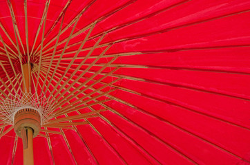 Detail pattern of bamboo structure umbrella