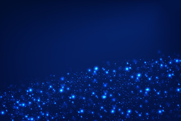 Abstract gradient blue bokeh design of artwork decoration background. illustration vector eps10