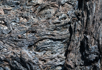 Closeup of newly hardened lava flow, Fogo Island, Cape Verde