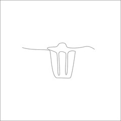 One continuous drawing line drawn by hand on a white background.