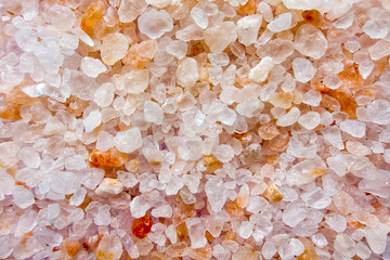 Pink Himalayan rock salt close-up