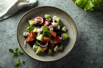Traditional homemade Greek salad