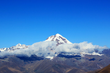 Mountain range landscape in Georgia, autumn 