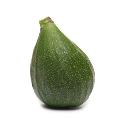 Young green fig isolated on white background
