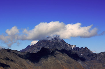 Mountain range landscape in Georgia, autumn 