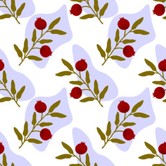 Seamless pomegranates pattern