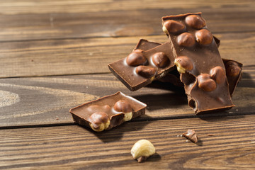 hazelnuts with milk chocolate