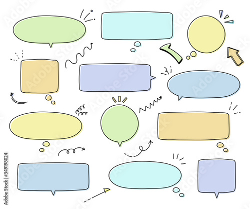 シンプルでおしゃれな吹き出し イラスト 手描き Wall Mural Yugoro シンプルでおしゃれな吹き出し イラスト 手描き Wall Mural Yugoro