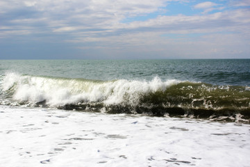 Seascape waves in storm, Black sea, Georgia 