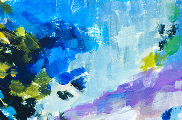 Brushstrokes of paint. Modern art. Abstract art background. - Image