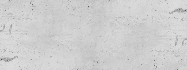 White gray scratched concrete stone cement wall banner background Panorama long
