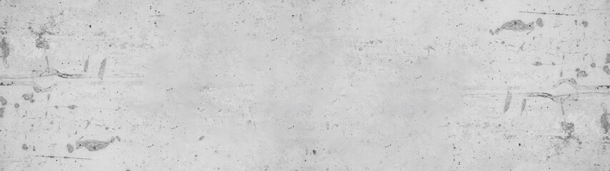 White gray scratched concrete stone cement wall banner background Panorama long
