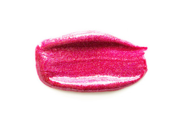 Lipstick stroke isolated on white background. - Image