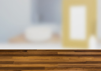 Background with empty wooden table. Flooring