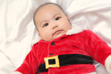 Santa Baby looking at the camera