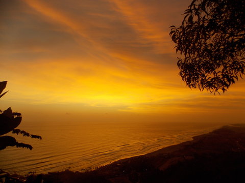 sunset over the sea