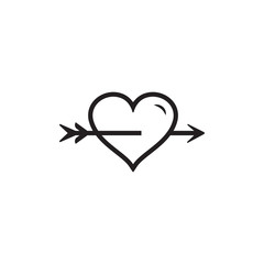 Heart icon design template vector isolated