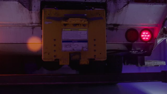Garbage truck warning hazard lights