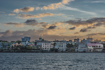 Fototapeta na wymiar Mombasa is an Island on the East Coast of Africa, this was taken at sunset from the mainland side